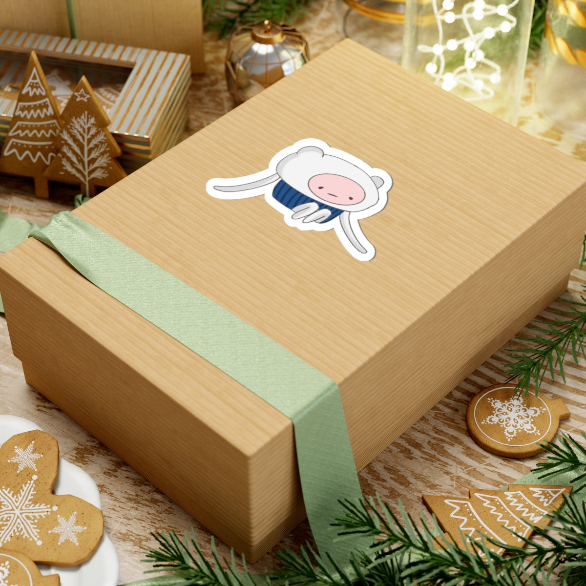 adventure time finn cake Kawaii Laptop & Water Bottle Decal