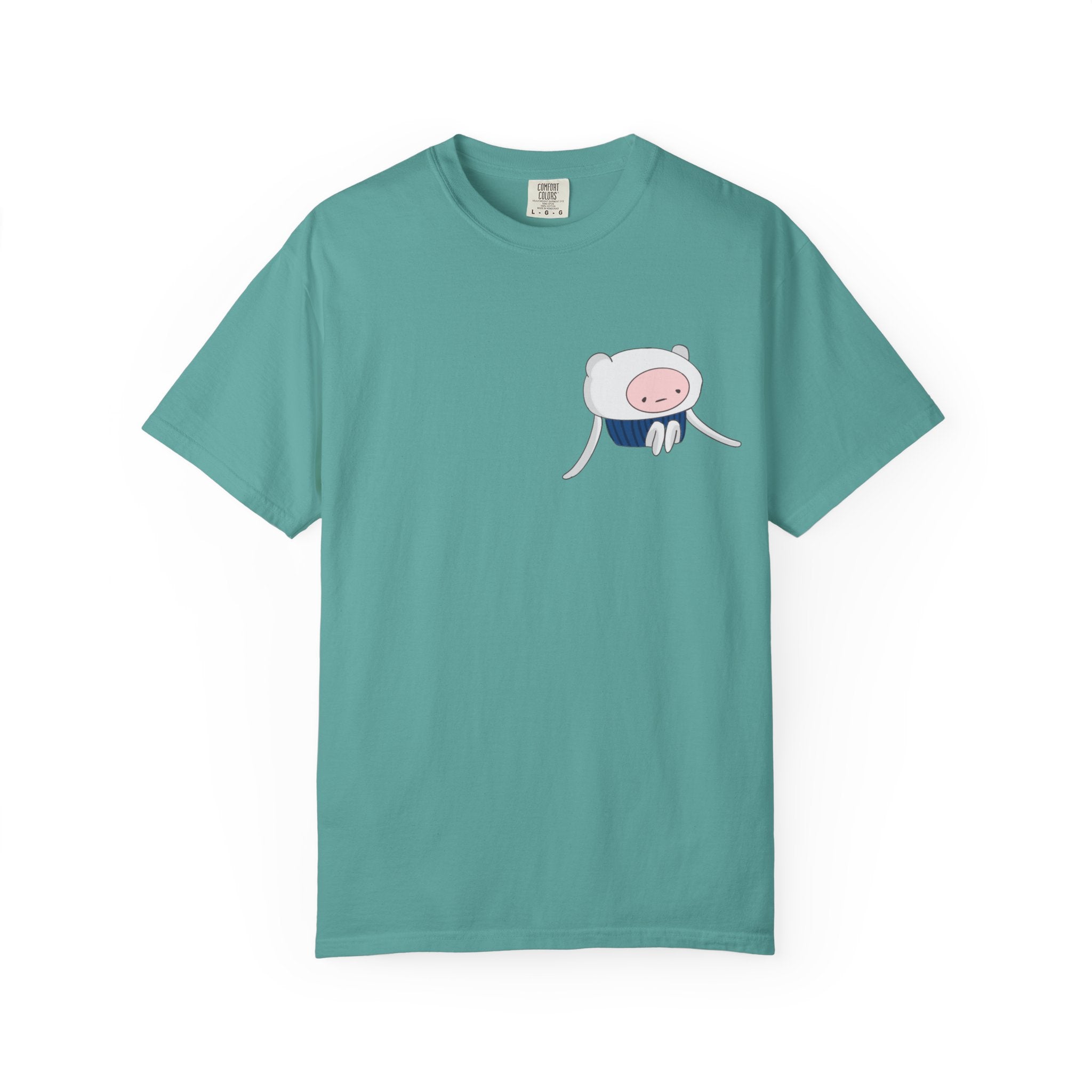 Cute Minimalist Adventure T-Shirt — Pocket Finn Cartoon Tee