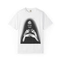 Gothic Skull Hands T-Shirt — Moody Monochrome Occult Graphic Tee