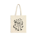 Whimsical Clown Cotton Tote Bag – Cute Black Line Art Market Bag