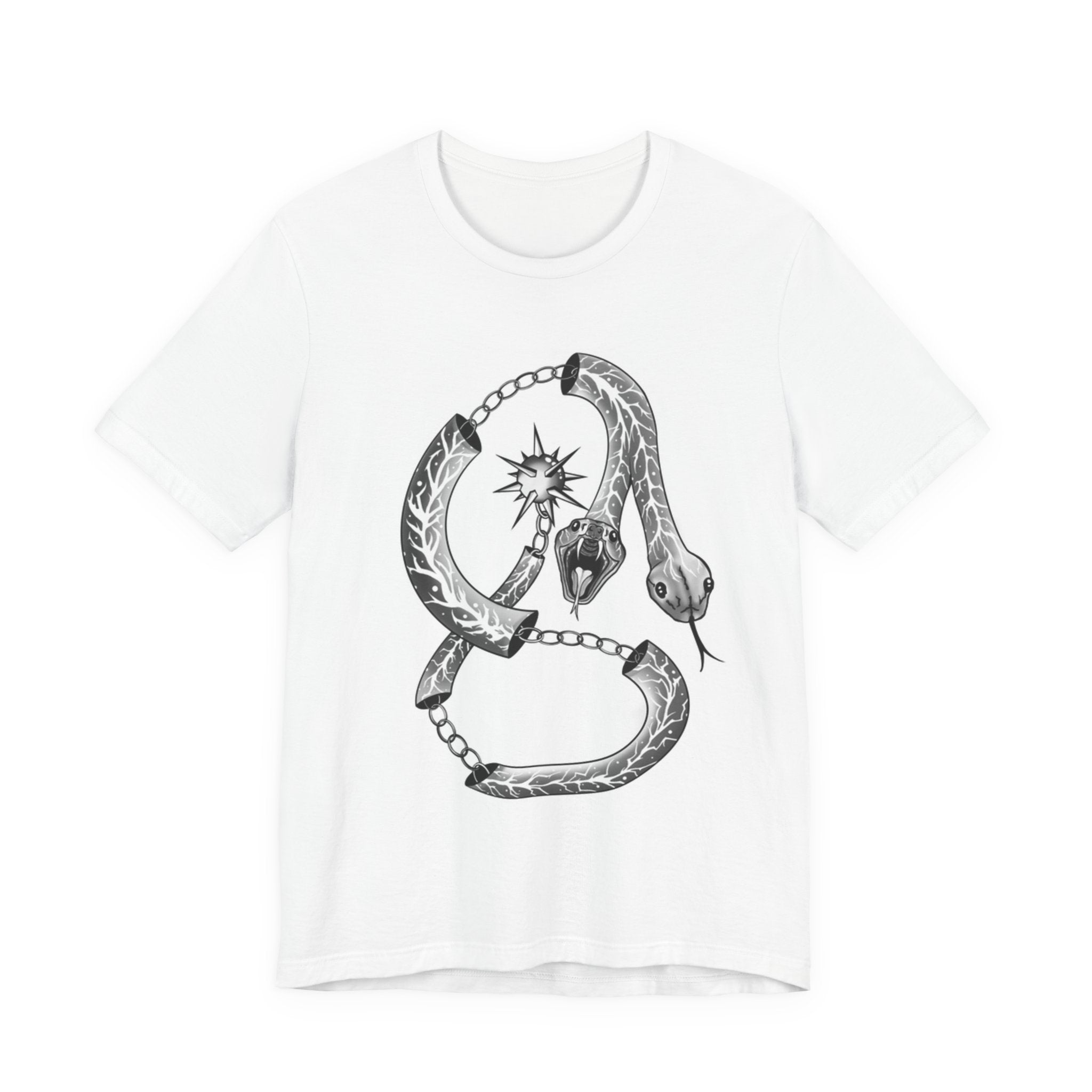 Snake Ouroboros T-Shirt – Black Ink Tattoo-Style Serpent Design