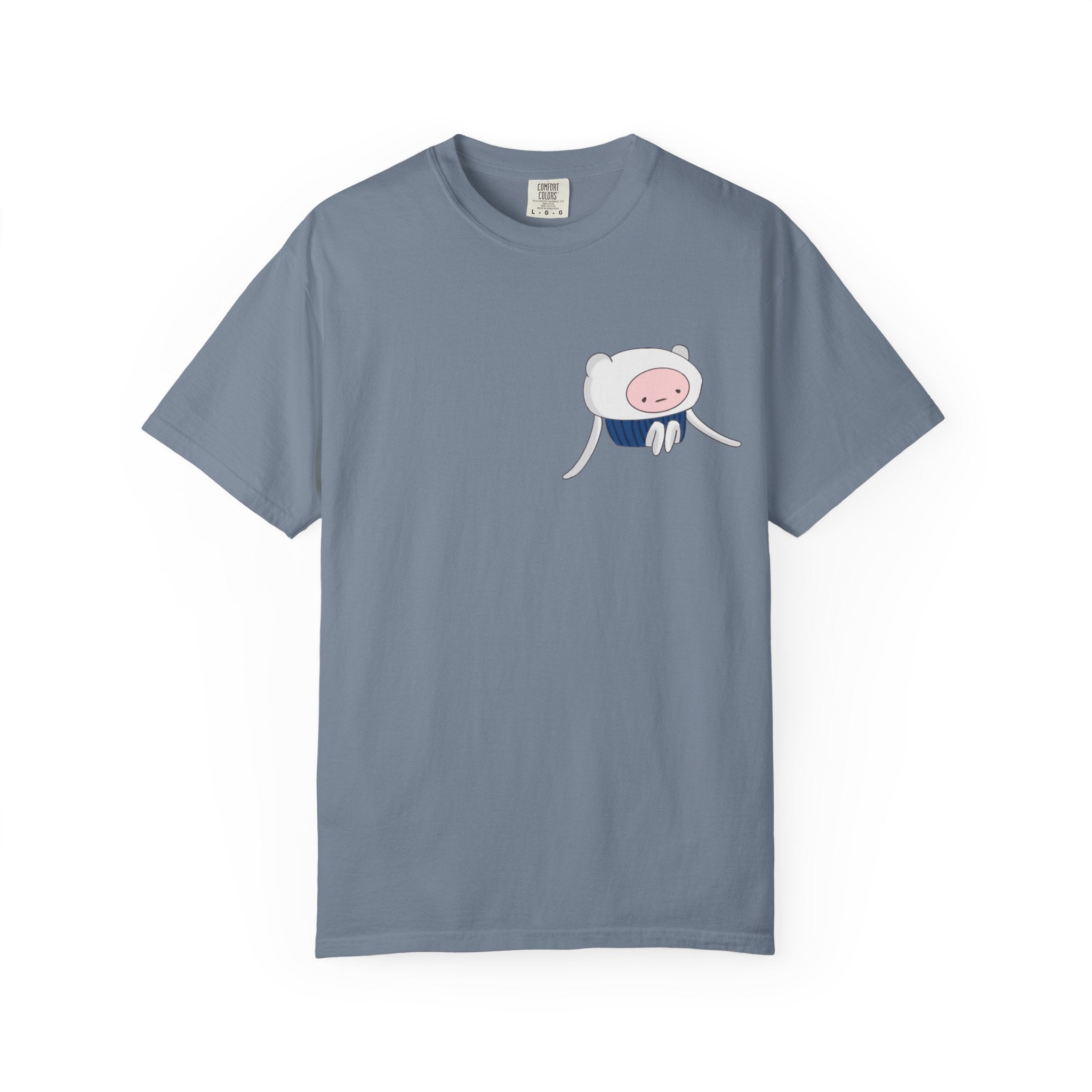 Cute Minimalist Adventure T-Shirt — Pocket Finn Cartoon Tee