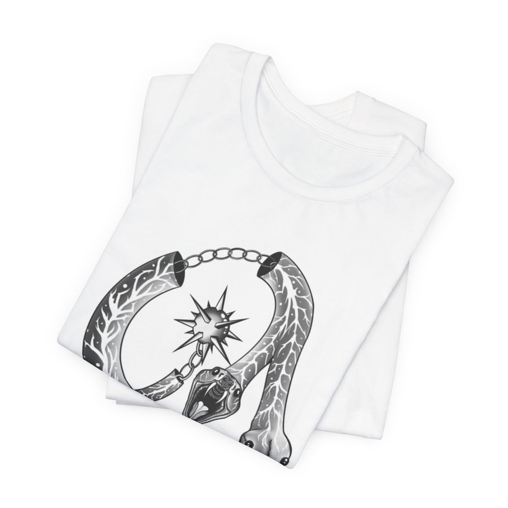 Snake Ouroboros T-Shirt – Black Ink Tattoo-Style Serpent Design