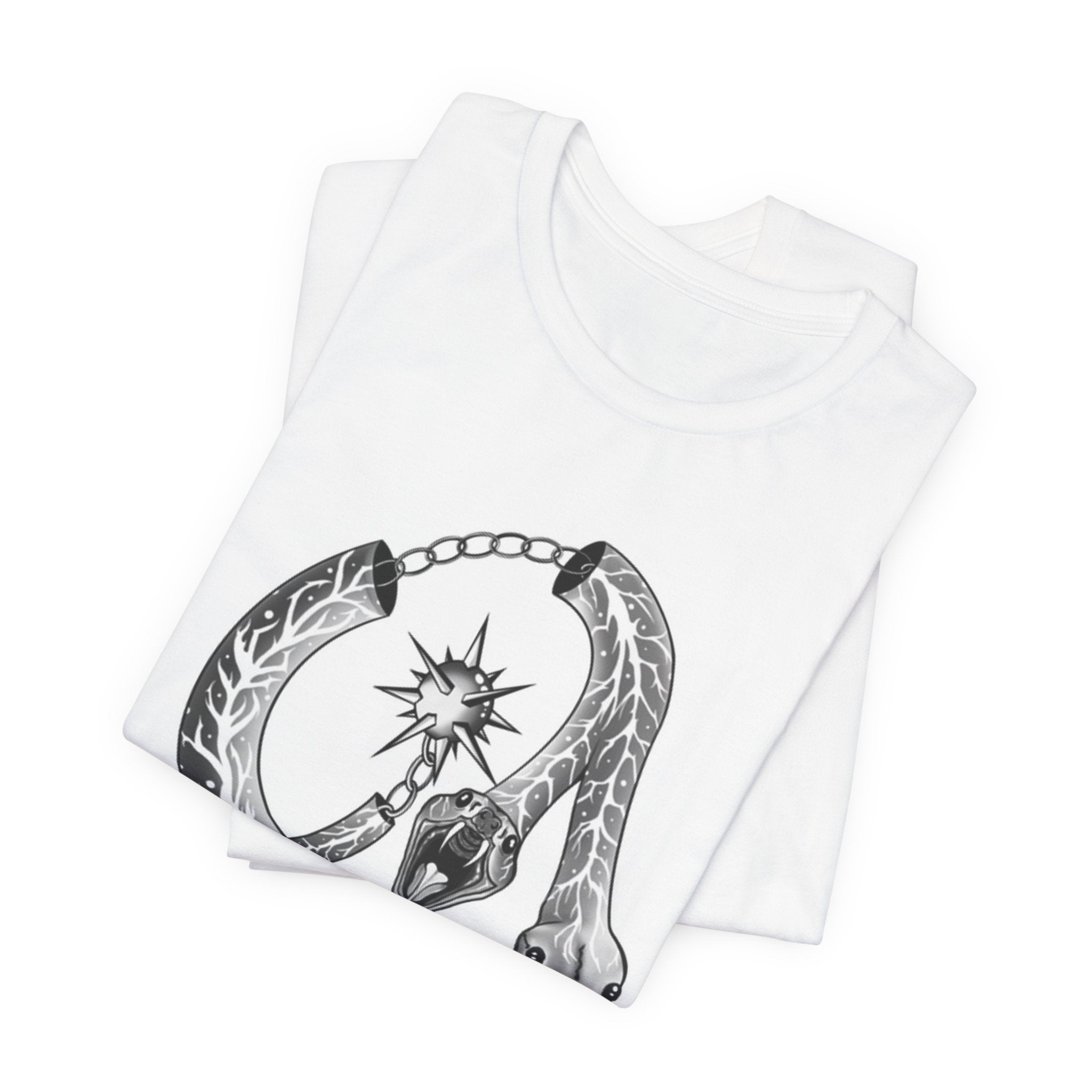 Snake Ouroboros T-Shirt – Black Ink Tattoo-Style Serpent Design