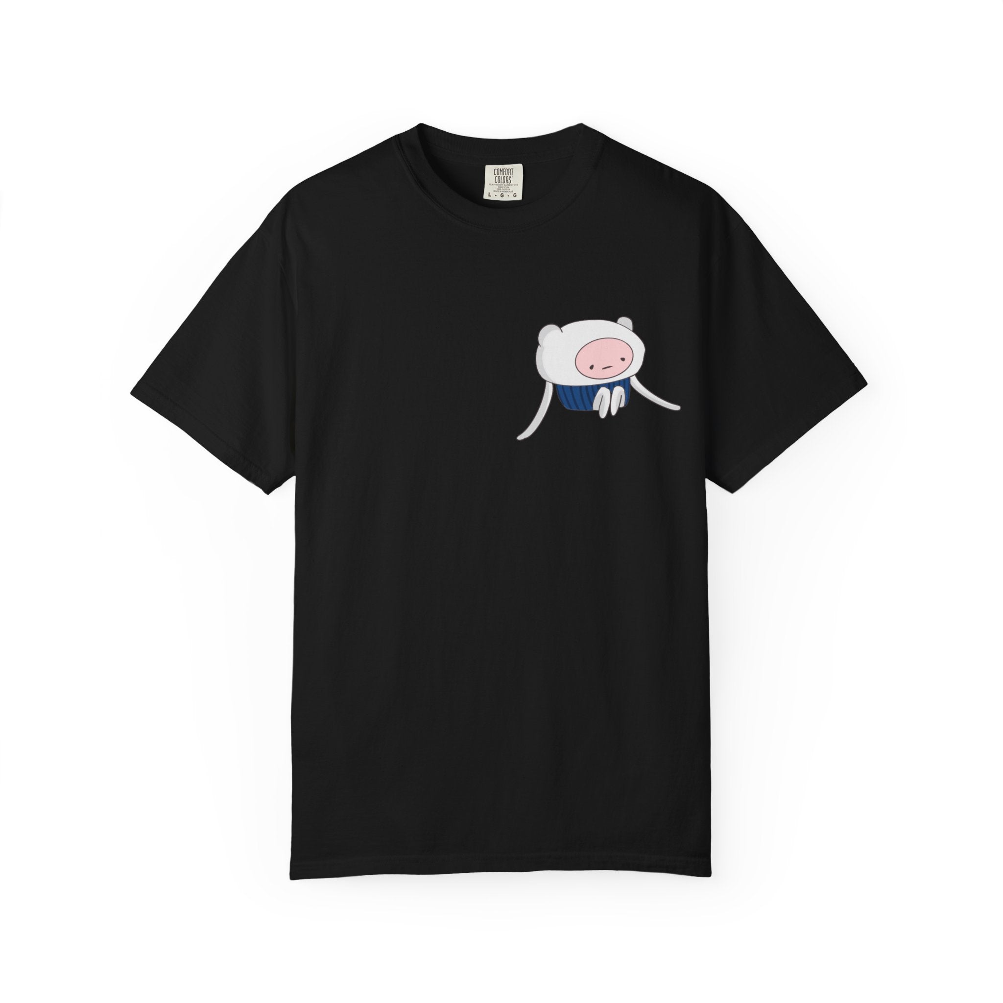 Cute Minimalist Adventure T-Shirt — Pocket Finn Cartoon Tee
